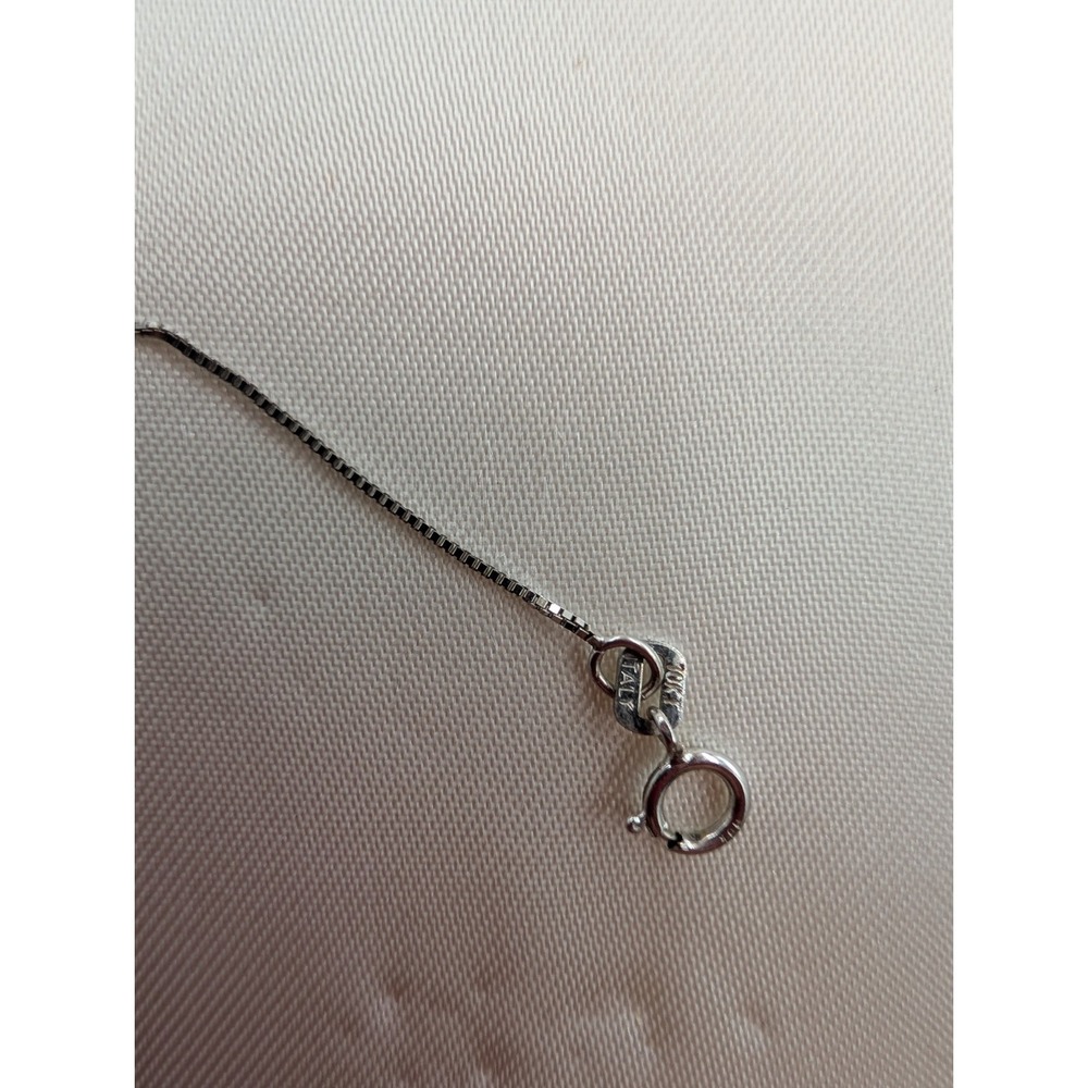 10k White Gold 18" Necklace W 3 Stone Blue Topaz Pendant 2g Fred Meyer Jewelers - Picture 5 of 11